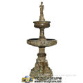 Antique Bronze Tiers Fountain Sculpture With a Statue